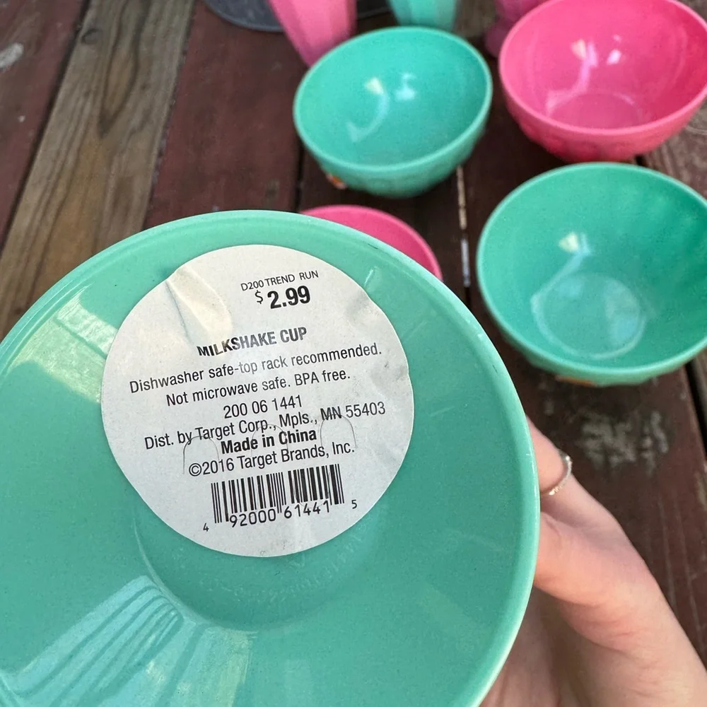 Target Milkshake Ice Cream Bowl Set New